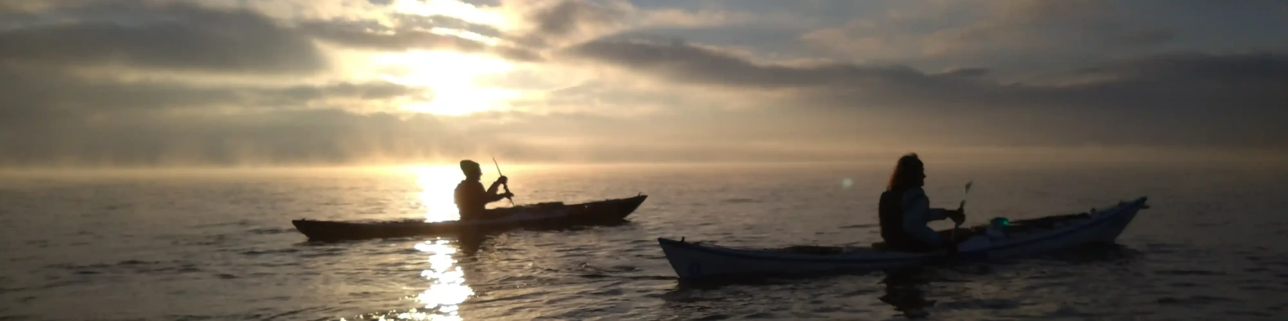 Kajakroere på Øresund en vintermorgen